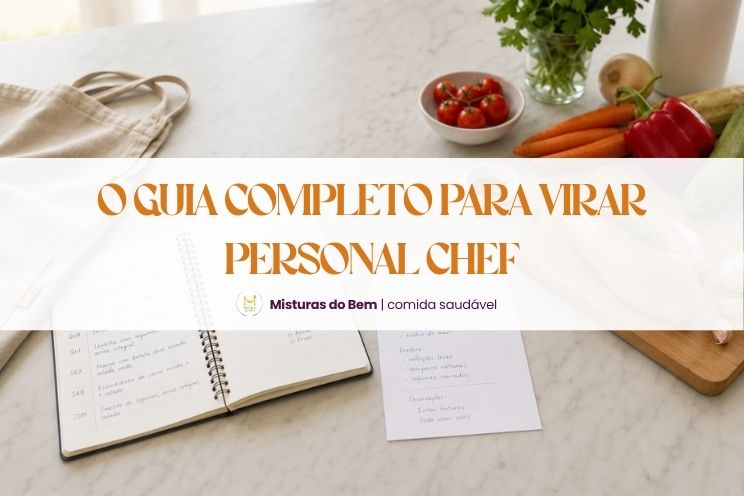 Personal chef preparando refei&ccedil;&otilde;es personalizadas na cozinha do cliente